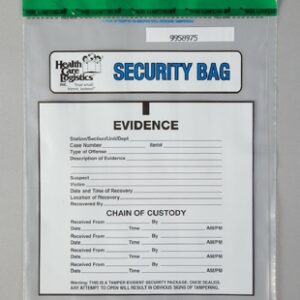 Chain of Custody Bag HCL 9 X 12 Inch Polyethylene Adhesive Closure Clear