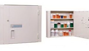 High Security Storage Narcotics Cabinet Steel 3 Shelves Electronic Lock / Key Lock Override