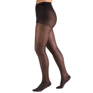 Compression Pantyhose Truform Waist High Queen Black Closed Toe