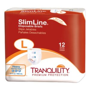 Unisex Adult Incontinence Brief Tranquility Slimline Large Disposable Heavy Absorbency