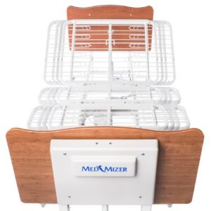 Electric Bariatric Bed ComfortWide EX8000 Home Care High-Low 80 Inch Length Grid Deck 5 Function 9 to 25 Inch Height Range