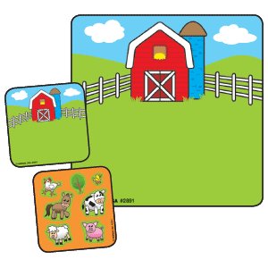 Make-A-Sticker 90 per Unit Barnyard Make – A – Sticker , Assorted Sticker 2-1/2 Inch