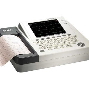 Electrocardiograph Edan SE-1200 Express Battery Operated LCD Display Resting
