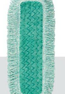 Dust Mop Pad Rubbermaid HYGEN Looped-end Green Microfiber Reusable