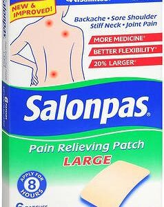Topical Pain Relief Salonpas 3.1% – 6% – 10% Strength Camphor / Menthol / Methyl Salicylate Patch 6 per Box