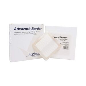 Foam Dressing Advazorb Border 6 X 6 Inch With Border Waterproof Backing Silicone Face and Border Square Sterile
