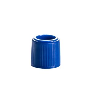 T502 Series Tube Closure Polypropylene Screw Cap Blue For T501 and T502 Series Sample Tube NonSterile