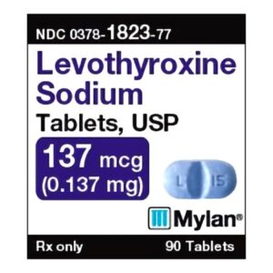 Levothyroxine Sodium 137 mcg Tablet 90 Tablets