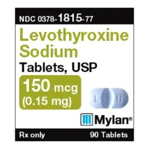 Levothyroxine Sodium 150 mcg Tablet 90 Tablets