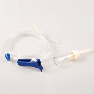 Primary IV Administration Set MedSource Gravity 2 Ports 10 Drops / mL Drip Rate Without Filter 83 Inch Tubing Solution Without Flow Regulator