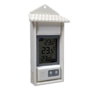 Wall / Room Thermometer Fahrenheit / Celsius -4 degree to +58 degreeF (-20 degree to +70 degreeC) Internal Sensor Battery Operated