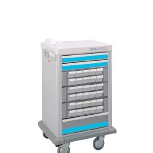Medication Cart Heavy-duty Steel 23 X 27 X 46 Inch, Pull-out Shelf, Drawer Height: 3 Inch Full Size Drawer, 3 Inch Full Size Drawer, 6 Inch Full Size Drawer
