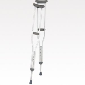 Underarm Crutches Tall Adult 5 Foot 10 Inch to 6 Foot 6 Inch User Height Aluminum Frame 250 lbs. Weight Capacity