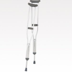 Underarm Crutches Adult 5 Foot 2 Inch to 5 Foot 10 Inch User Height Aluminum Frame 250 lbs. Weight Capacity