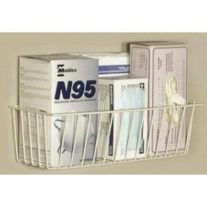 Wall Storage Basket PAC RAC Almond Steel Wire 5 X 7 X 17-1/2 Inch