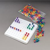 Multi Colored Peg 6 X 6 Inch