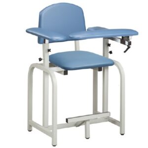 Blood Drawing Chair Lab X Series 1 Padded Fixed Arm 1 Padded Flip Up Arm Warm Gray