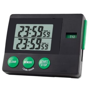 Electronic Alarm Timer 2 Channel, Count up and Down Traceable 24 Hours Digital Display