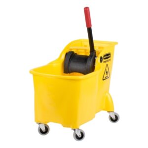 Bucket and Wringer Rubbermaid Tandem 31 Quart, 24 oz. Mop Yellow