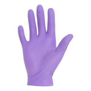 Exam Glove Purple Nitrile-Xtra Small Sterile Pair Nitrile Extended Cuff Length Textured Fingertips Purple Chemo Tested