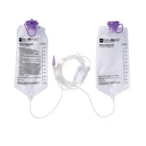 Enteral Feeding Pump Flush Bag Set with ENFit Connector Medline EntraFlo H2O 1000 mL Silicone NonSterile ENFit Connector