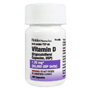 Ergocalciferol (Vitamin D2) 50,000 Unit Capsule 100 Capsules