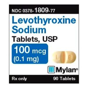 Levothyroxine Sodium 100 mcg Tablet 90 Tablets