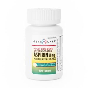 Pain Relief McKesson Brand 81 mg Strength Aspirin Tablet 100 per Bottle