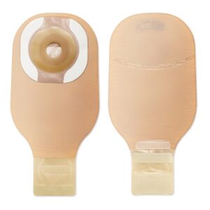 Ostomy Pouch Premier One-Piece System 12 Inch Length Flat, Pre-Cut 1-3/8 Inch Stoma Drainable