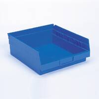 Shelf Bin Blue Industrial Grade Polymers 4 X 8-3/8 X 11-5/8 Inch