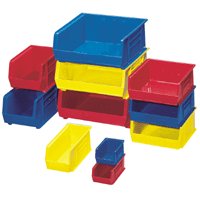 Storage Bin AkroBins Red Plastic 4 X 4-1/8 X 10-7/8 Inch