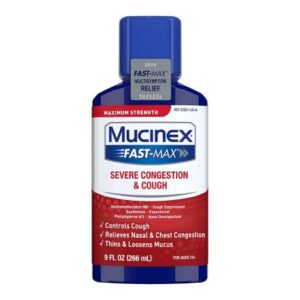 Cold and Cough Relief Mucinex Fast-Max 20 mg – 400 mg – 10 mg / 5 mL Strength Liquid 6 oz.