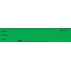 Pre-Printed Label ID Spine Insert Green Cardstock Name_Doctor_Note_Rm No_ Black Patient Information 16/17 X 5 Inch