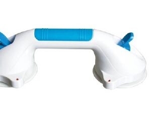 Suction-Cup Grab Bar Ultra Grip White / Blue Plastic