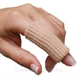 Finger Sleeve Visco-Gel Fully-Coated Ribbed Wide Pull-On