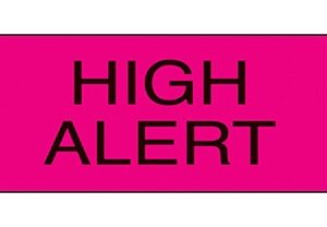 Pre-Printed Label Indeed Auxiliary Label Pink Paper High Alert Black Alert Label 5/8 X 1-1/2 Inch