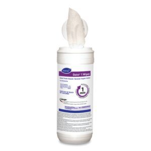 Surface Disinfectant Cleaner Diversey Oxivir 1 Premoistened Hydrogen Peroxide Based Manual Pull Wipe 60 Count Canister Scented NonSterile