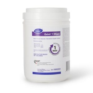 Surface Disinfectant Cleaner Diversey Oxivir 1 Premoistened Hydrogen Peroxide Based Manual Pull Wipe 160 Count Canister Scented NonSterile