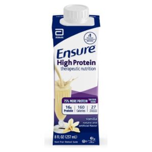 Oral Supplement Ensure High Protein Therapeutic Nutrition Shake Vanilla Flavor Liquid 8 oz. Reclosable Carton