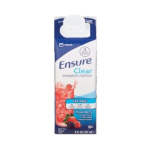 Oral Supplement Ensure Clear Therapeutic Nutrition Mixed Berry Flavor Liquid 8 oz. Reclosable Carton