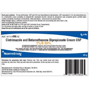 Clotrimazole / Betamethasone Dipropionate 1% – 0.05% Cream 45 Gram