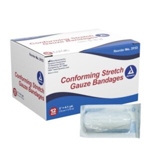Conforming Bandage Dynarex 3 Inch X 4-1/10 Yard 1-Ply Sterile 1 per Pouch