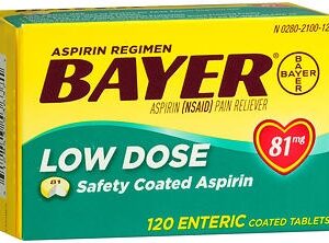 Pain Relief Bayer 81 mg Strength Aspirin Tablet 120 per Box