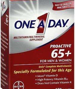 Multivitamin Supplement One A Day Proactive Vitamin A / Vitamin D / Ascorbic Acid 2,500 IU – 90 mg – 1200 IU Strength Tablet 150 per Box