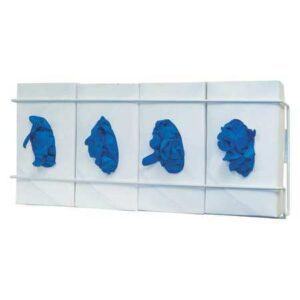 Glove Box Holder Bowman Horizontal or Vertical Mounted 4-Box Capacity White 3-3/4 X 8-3/16 X 21-11/16 Inch Coated Wire