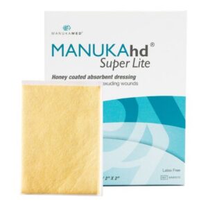 Honey Impregnated Wound Dressing MANUKAhd Super Lite Square 2 X 2 Inch Sterile