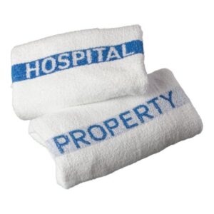 Bath Towel 21 X 44 Inch White / Blue