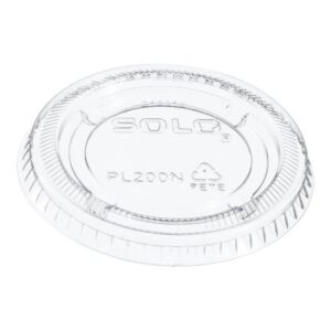Souffle Cup Lid Dart Solo Clear Plastic Disposable