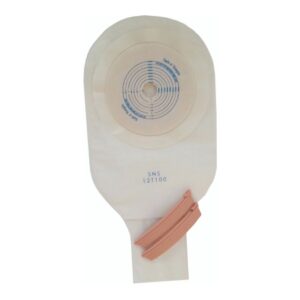Ostomy Pouch Safe n Simple One-Piece System 12 Inch Length Flat, Trim to Fit Drainable