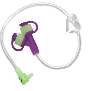 Enteral Feeding Extension Set G-JET 2 Inch, Dual ENFit Y-Port Medication, Purple, Sterile